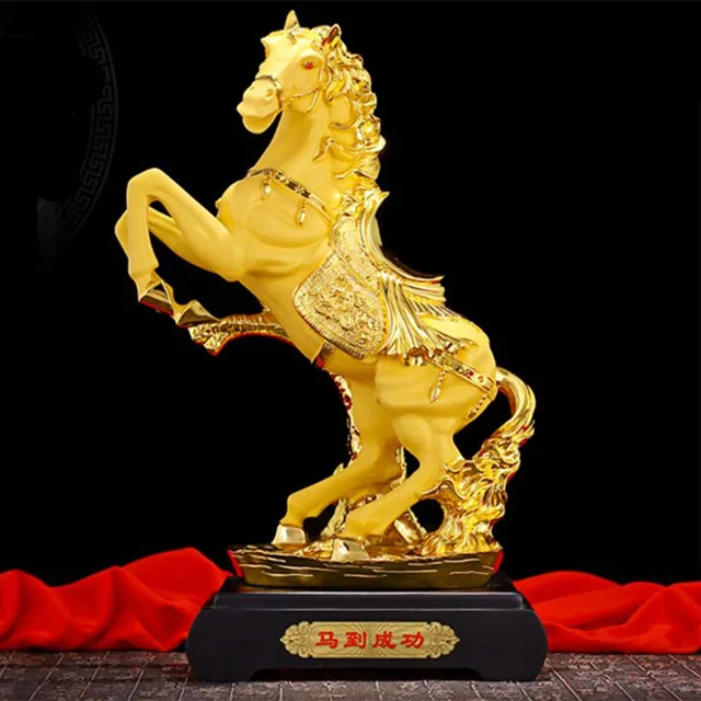 Home Furnishing Craft Decoration Artificial Horse Figurine Home Ornament Resin Golden War-horse Birthday Business Christmas Gift
Home Furnishing Craft Decoration Artificial Horse Figurine Home Ornament Resin Golden War-horse Birthday Business Christmas Gift