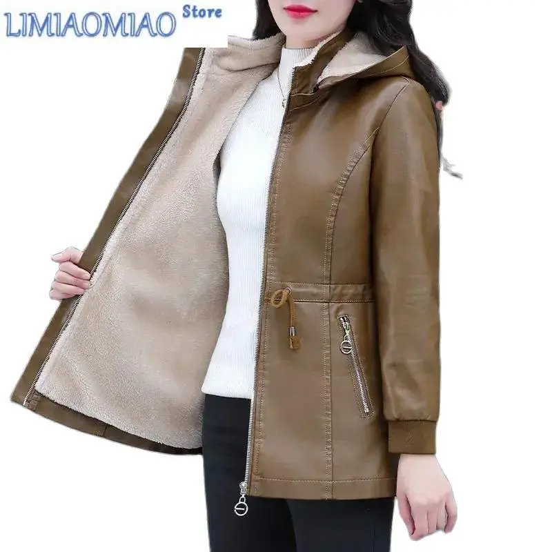 Winter Coat New Fashion Soft Leather Clothes Women's Long Sheep Leather Jacket Plus Velvet Padded Warm Coat
Winter Coat New Fashion Soft Leather Clothes Women's Long Sheep Leather Jacket Plus Velvet Padded Warm Coat