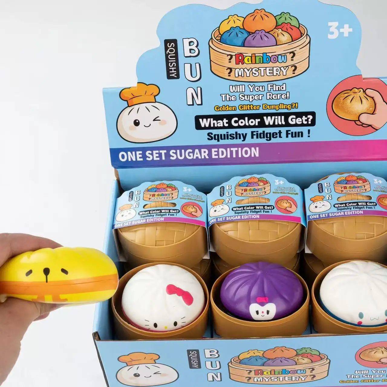 Cartoon Character Squishy Buns Blind Box Hello Kitty Kuromi Cinnamoroll Mystery Toy Slow Rising Decompression Gift
Cartoon Character Squishy Buns Blind Box Hello Kitty Kuromi Cinnamoroll Mystery Toy Slow Rising Decompression Gift