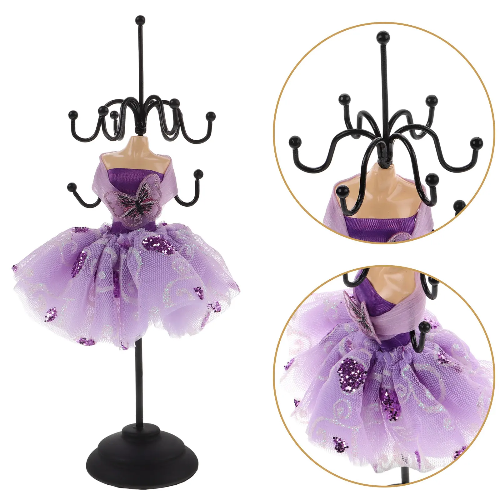 Iron Art Jewelry Display Stand Princess Mannequin Dress Necklace Holder for Earrings Jewelry Rack Shop Window Display Organizer
Iron Art Jewelry Display Stand Princess Mannequin Dress Necklace Holder for Earrings Jewelry Rack Shop Window Display Organizer