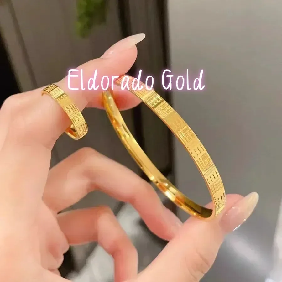 Eldorado Gold 24K real gold CNC Transmission Blessing Bracelet Ring Set 9999 Gold Ancient Dharma Blessing Character Bracelet Ri
Eldorado Gold 24K real gold CNC Transmission Blessing Bracelet Ring Set 9999 Gold Ancient Dharma Blessing Character Bracelet Ri