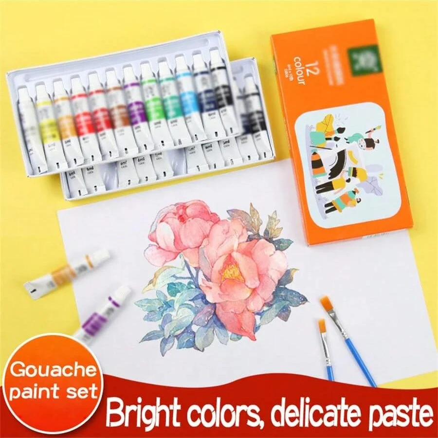 12/24 colors, 6ml/box watercolor paint set, student watercolor oil painting art supplies, each box contains 1 brush, bright colo
12/24 colors, 6ml/box watercolor paint set, student watercolor oil painting art supplies, each box contains 1 brush, bright colo