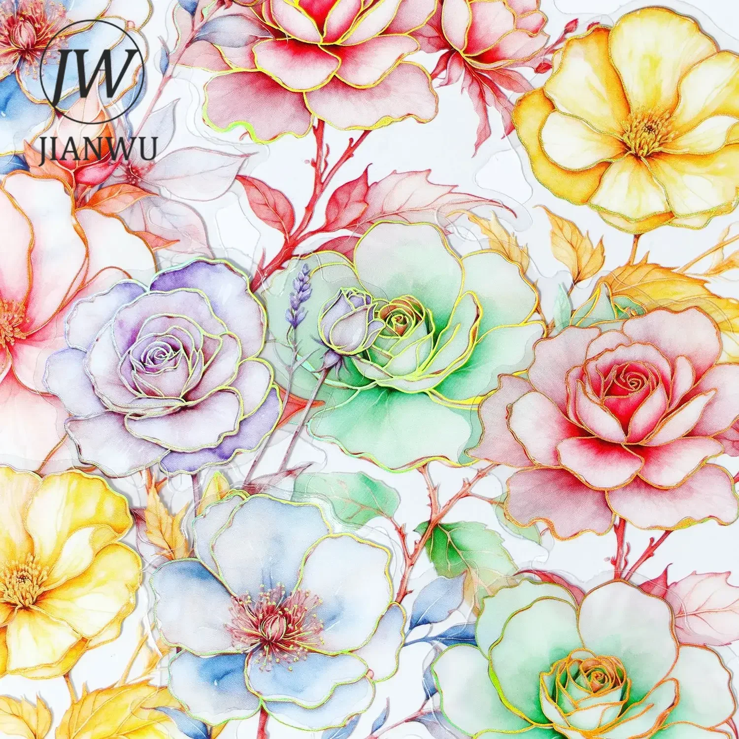 JIANWU Romantic Flower Series Vintage Floral Bronzing Landscape Material Collage PET Sticker Creative DIY Journal Stationery
JIANWU Romantic Flower Series Vintage Floral Bronzing Landscape Material Collage PET Sticker Creative DIY Journal Stationery