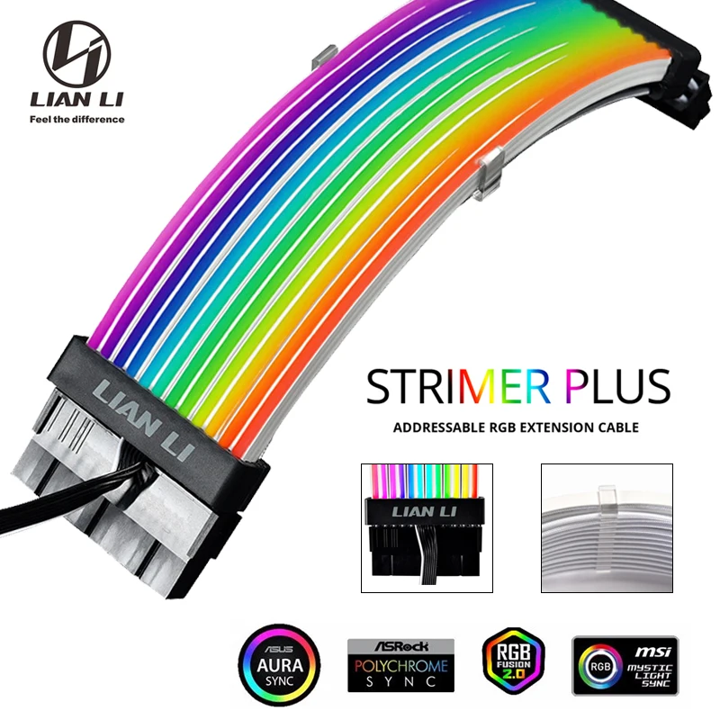 Strimer Plus Triple 8PIN / 24PIN Extension RGB Motherboard Cable / GPU Extension D-RGB Cable / A-RGB to AURA
Strimer Plus Triple 8PIN / 24PIN Extension RGB Motherboard Cable / GPU Extension D-RGB Cable / A-RGB to AURA