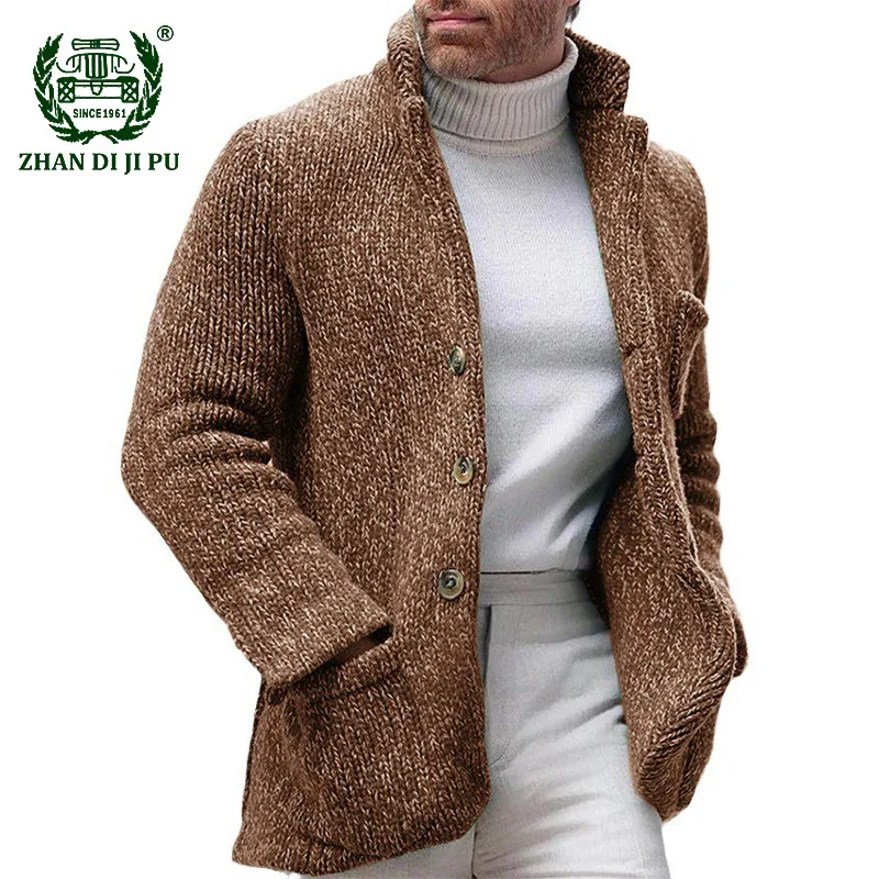 Mens Vintage Stand Collar Sweater Jacket Casual Single Breasted Long Sleeve Sweater Men Coat Winter Warm Knitted Mens Cardigans
Mens Vintage Stand Collar Sweater Jacket Casual Single Breasted Long Sleeve Sweater Men Coat Winter Warm Knitted Mens Cardigans