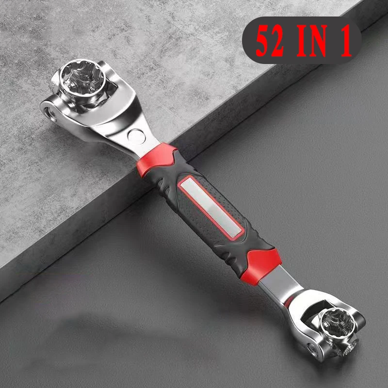 52 in 1 Tools Socket Works Universal Ratchet Spline Bolts Sleeve Rotation Hand Tools 360 Degree Multipurpose Tiger Wrench Tools
52 in 1 Tools Socket Works Universal Ratchet Spline Bolts Sleeve Rotation Hand Tools 360 Degree Multipurpose Tiger Wrench Tools