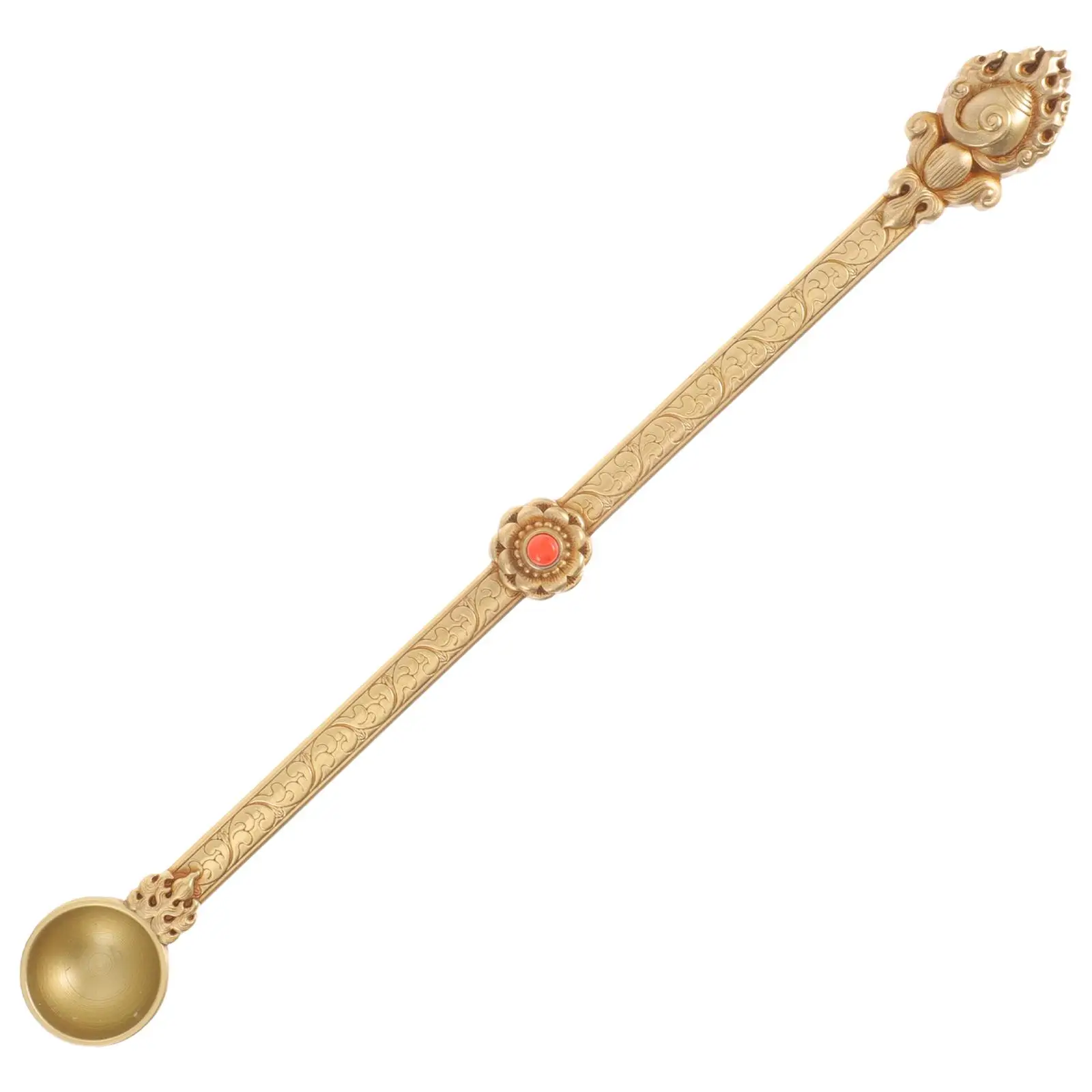 Spoon Ghee Lamp Chinese Tea Scoop Teaspoon Figure Short Handle Serving Copper Crafted Pure Brass Tibetan Style
Spoon Ghee Lamp Chinese Tea Scoop Teaspoon Figure Short Handle Serving Copper Crafted Pure Brass Tibetan Style