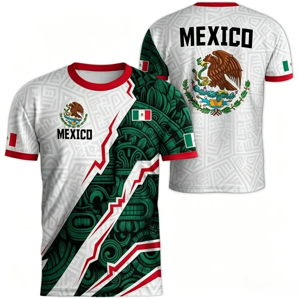 2026 Summer Mexico National Flag Print Men's Women's Short Sleeve T-shirt 3D Print Tees Football Jersey Sports Casual Tops
2026 Summer Mexico National Flag Print Men's Women's Short Sleeve T-shirt 3D Print Tees Football Jersey Sports Casual Tops