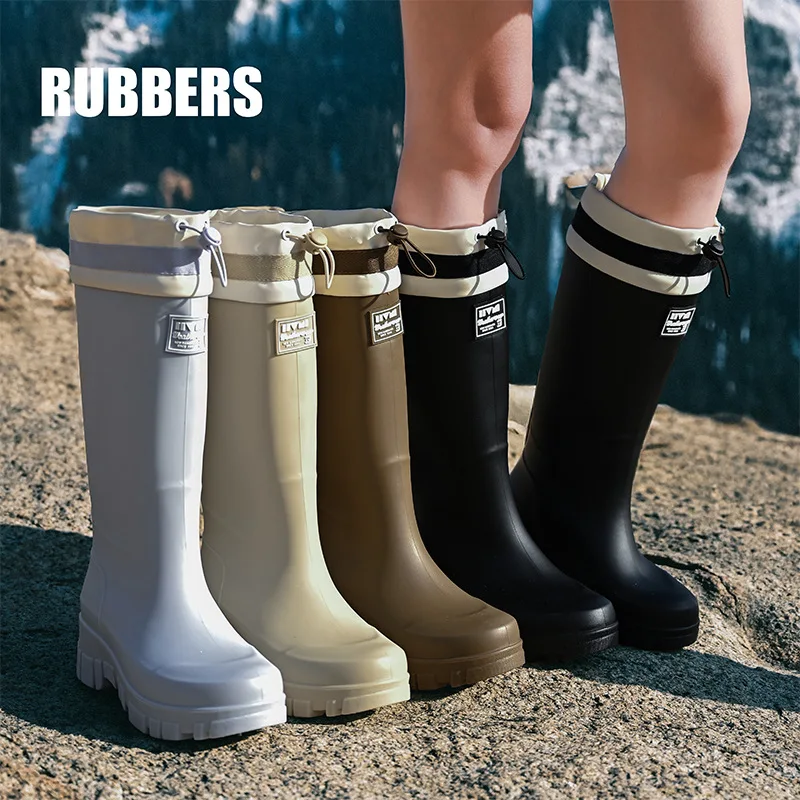 Fashionable Mid-High Tube Rain Boots Women's Thick Bottom Wear-Resistant Anti-Slip Rubber Outdoor Camping Drawstring Versatil...
Fashionable Mid-High Tube Rain Boots Women's Thick Bottom Wear-Resistant Anti-Slip Rubber Outdoor Camping Drawstring Versatil...