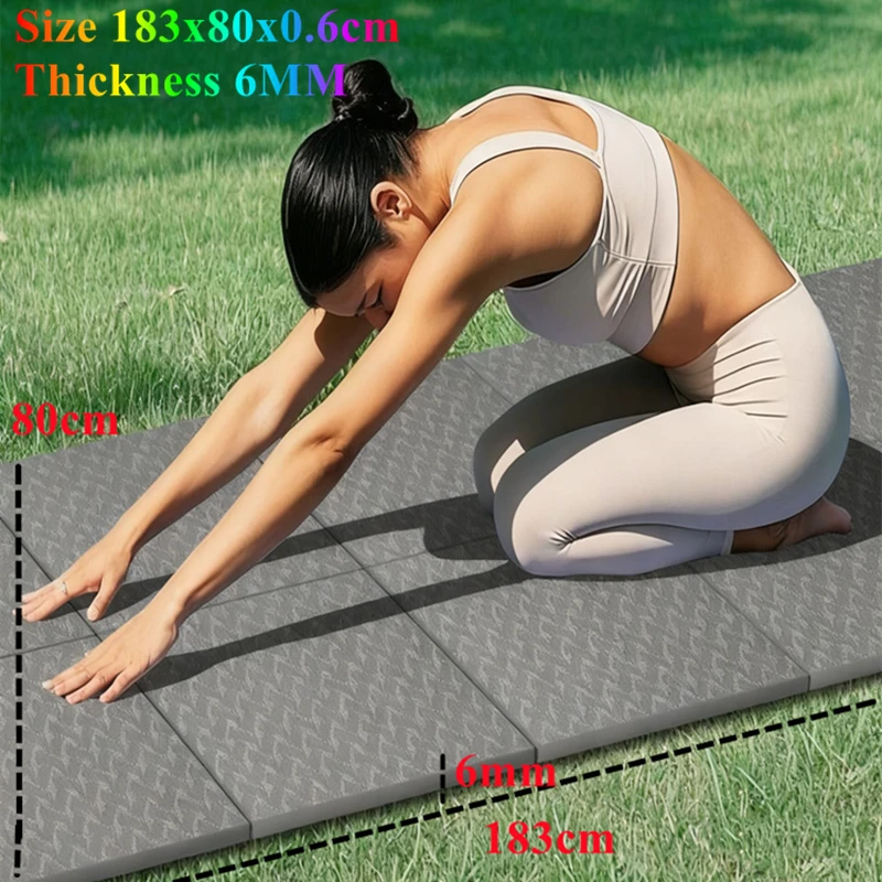 183x80x0.6cm Yoga Mat Fold Portable Widening By Length Moisture-proof Non-Slip Durable Picnic Mat Exercise Gym Fitness Workout
183x80x0.6cm Yoga Mat Fold Portable Widening By Length Moisture-proof Non-Slip Durable Picnic Mat Exercise Gym Fitness Workout