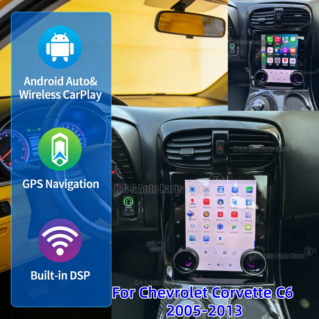 Car Android Radio For Chevrolet Corvette C6 Stingray 2005-2013 Multimedia Player GPS Navigation Wireless Carplay Stereo Headunit
Car Android Radio For Chevrolet Corvette C6 Stingray 2005-2013 Multimedia Player GPS Navigation Wireless Carplay Stereo Headunit