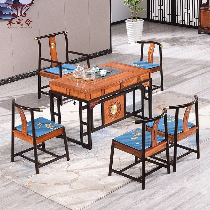 PYJ mahogany red sandalwood kung fu new Chinese home balcony solid wood tea table one table five chairs
PYJ mahogany red sandalwood kung fu new Chinese home balcony solid wood tea table one table five chairs