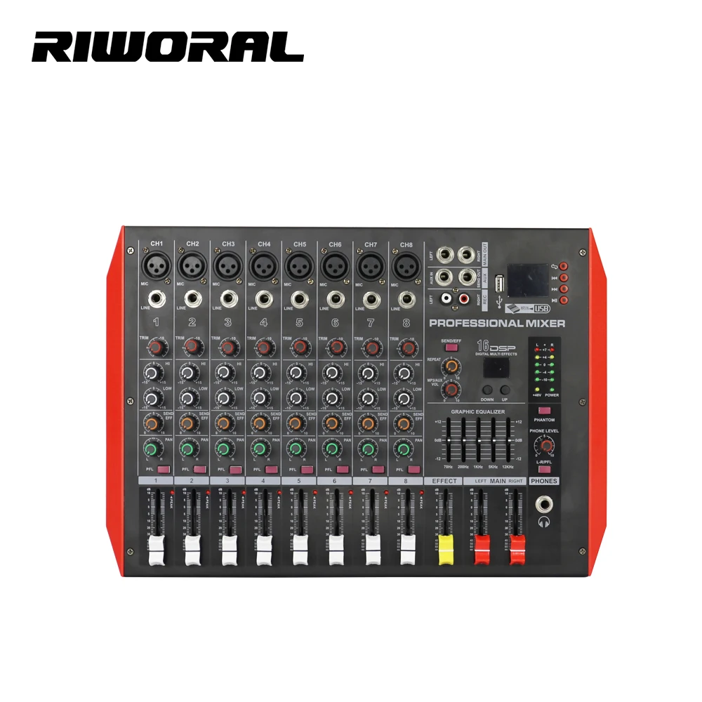 MQ8 8 Channels Mini Usb Interface Controller Power Mixer Effect Sound Console Amplifier
MQ8 8 Channels Mini Usb Interface Controller Power Mixer Effect Sound Console Amplifier