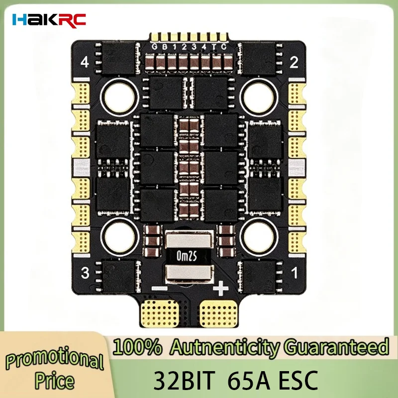 HAKRC BLHeli 32BIT 65A 4-in-1 Brushless ESC 2-8S LIPO DShot 150/300/600 20x20mm for FPV Freestyle Racing Drone
HAKRC BLHeli 32BIT 65A 4-in-1 Brushless ESC 2-8S LIPO DShot 150/300/600 20x20mm for FPV Freestyle Racing Drone