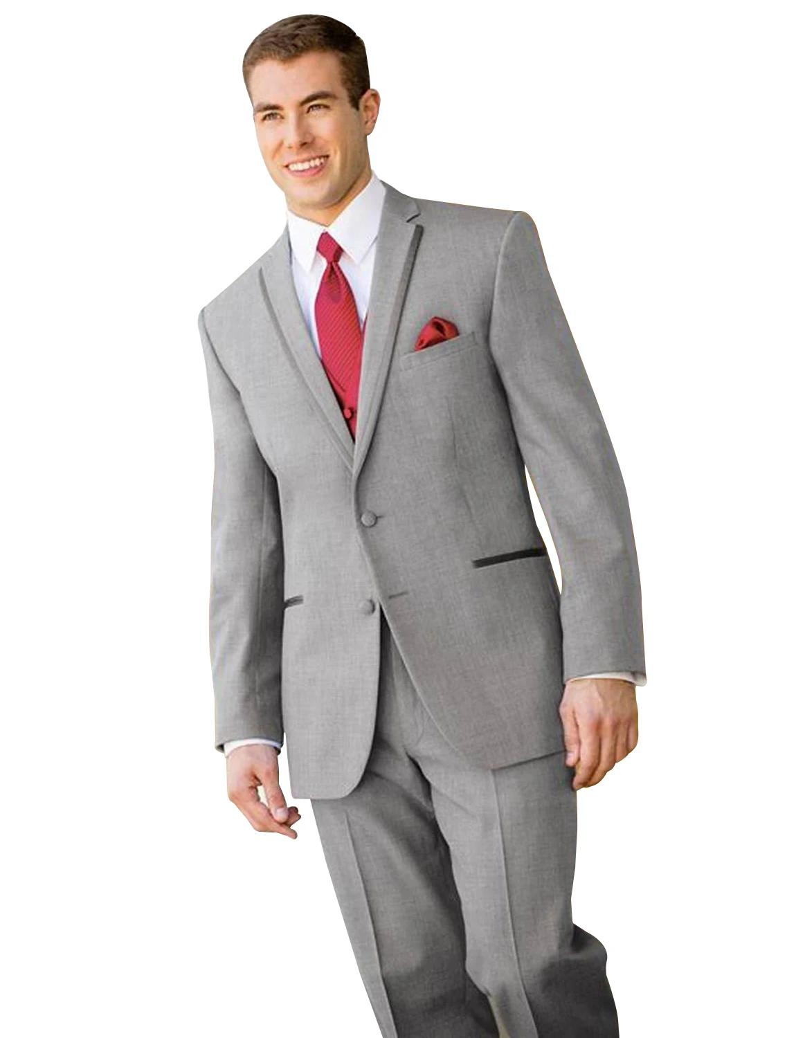 Men's Three Pieces Suit Notch Lapel Two Button Jacket+Vest+Pants tuxedos men suits wedding prom suits 
Men's Three Pieces Suit Notch Lapel Two Button Jacket+Vest+Pants tuxedos men suits wedding prom suits