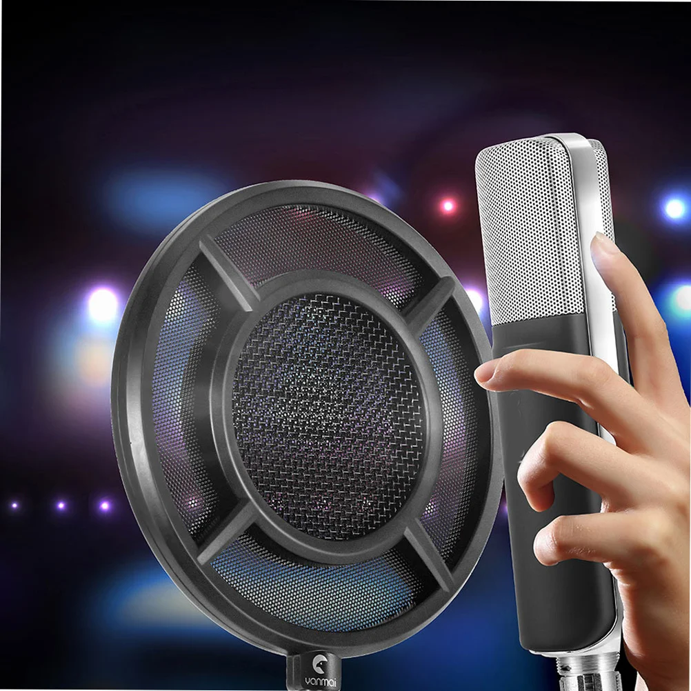 1pc Anti-Pop Wind Screen Microphone Filter Shield Black Portable Dustproof Noise Reduction For Recording Studio Broadcast Live
1pc Anti-Pop Wind Screen Microphone Filter Shield Black Portable Dustproof Noise Reduction For Recording Studio Broadcast Live