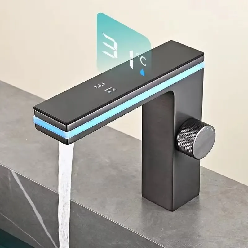 Single Hole Basin Faucet Bathroom Hot Cold Mix Tap with Ceramic Cartridge Matte Black Finish Waterfall Spout Durable Brass
Single Hole Basin Faucet Bathroom Hot Cold Mix Tap with Ceramic Cartridge Matte Black Finish Waterfall Spout Durable Brass