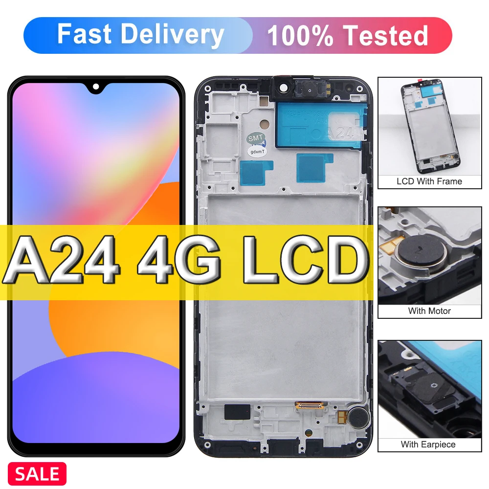 Экран TFT A24 для Samsung Galaxy A24 4G ЖК-дисплей SM-A245F Замена сенсорного экрана для Samsung A24 Экран дисплея с рамкой
Экран TFT A24 для Samsung Galaxy A24 4G ЖК-дисплей SM-A245F Замена сенсорного экрана для Samsung A24 Экран дисплея с рамкой