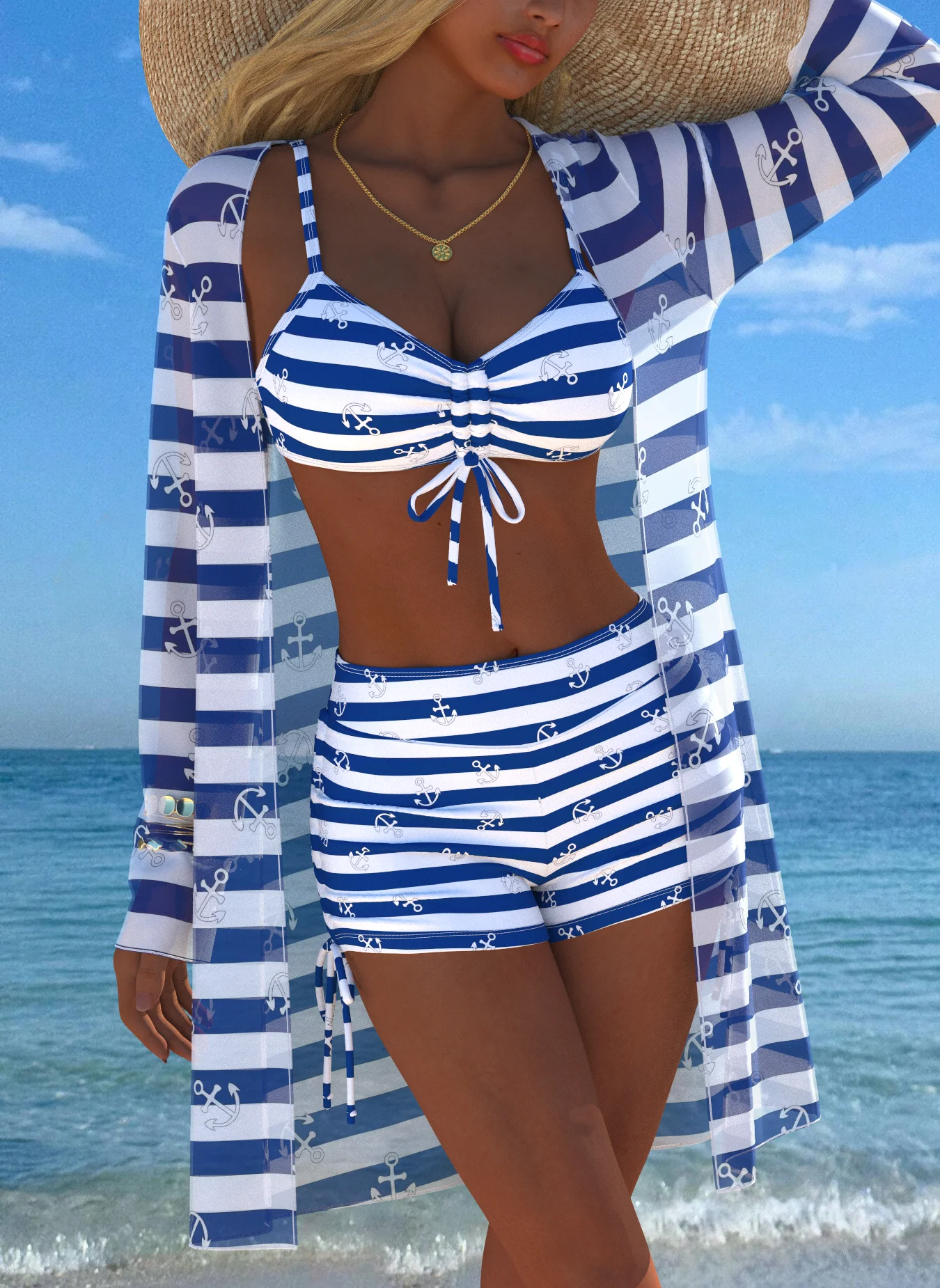 New Arrival Women Three Piece Bikini Set Elegant Modern Swimwear Ladies Swimming Costume Beach Outfit For Summer Vacation Travel
New Arrival Women Three Piece Bikini Set Elegant Modern Swimwear Ladies Swimming Costume Beach Outfit For Summer Vacation Travel