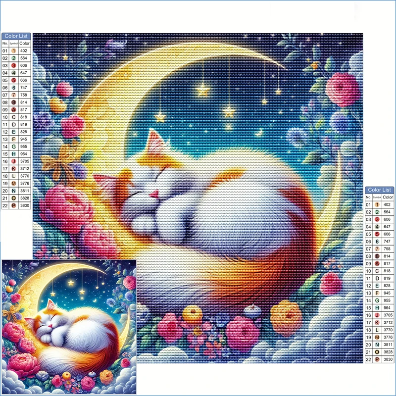 DIY 5D Diamond Painting Kits New Arrivals 2025 Dreamy Cat Sleeping On Moon Cross Stitch Productos Arts And Crafts Adults Gifts
DIY 5D Diamond Painting Kits New Arrivals 2025 Dreamy Cat Sleeping On Moon Cross Stitch Productos Arts And Crafts Adults Gifts