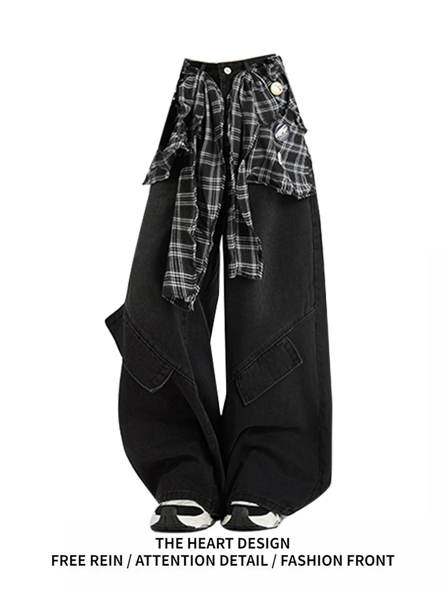 Джинсы с высокой талией и широкими штанинами для женщин: свободные, струящиеся, для джазовых танцев, стройнящие, в уличном стиле, джинсовые брюки прямого кроя
Джинсы с высокой талией и широкими штанинами для женщин: свободные, струящиеся, для джазовых танцев, стройнящие, в уличном стиле, джинсовые брюки прямого кроя