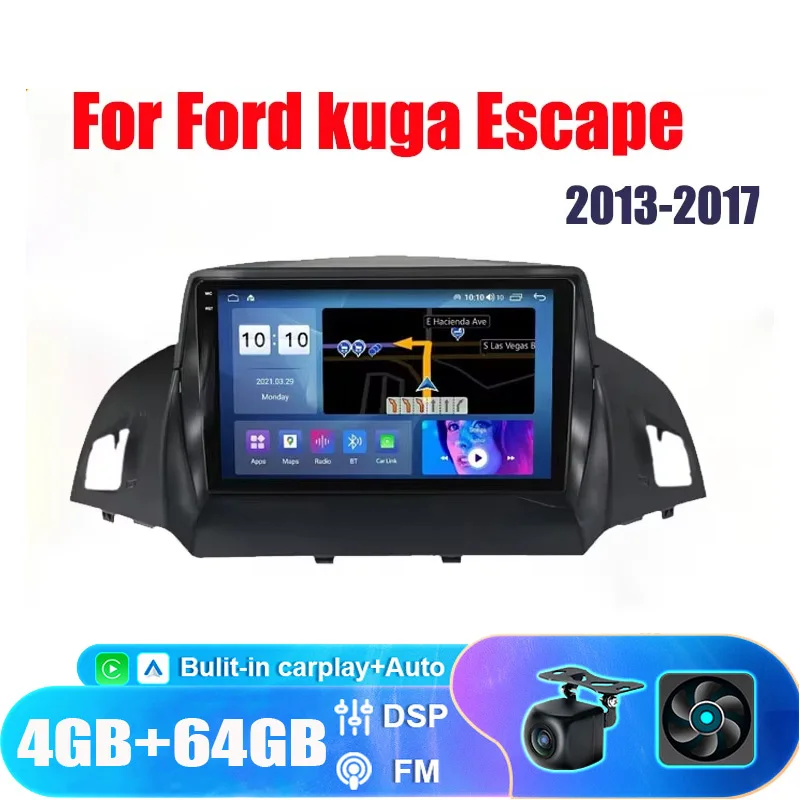 9"4+64GB For Ford kuga Escape 2013-2017 Car Radio Android GPS Navi RDS Wireless Carplay Android Auto FM BT WiFi DSP
9"4+64GB For Ford kuga Escape 2013-2017 Car Radio Android GPS Navi RDS Wireless Carplay Android Auto FM BT WiFi DSP