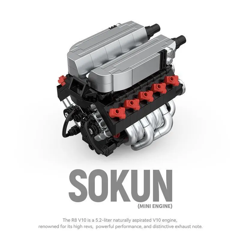 POWERBLOCK New Audi R8 V10 Mini Engine Building Blocks Desktop Ornament Model STEM Educational Toy Boy's Birthday Gift PB8869D
POWERBLOCK New Audi R8 V10 Mini Engine Building Blocks Desktop Ornament Model STEM Educational Toy Boy's Birthday Gift PB8869D