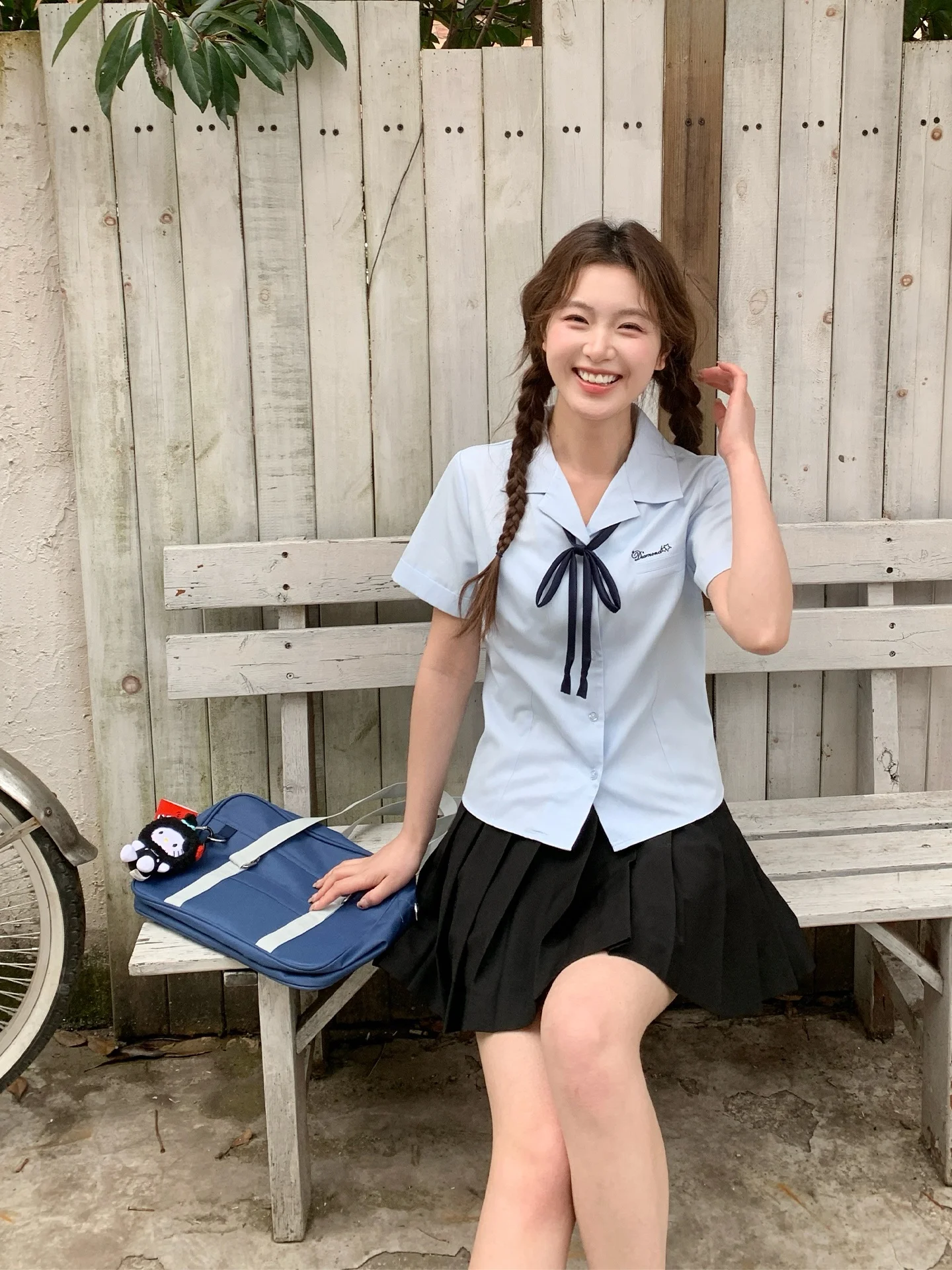 Tokyo Annual Record JK Blue Sweet Cute Short Sleeve Shirt Summer School Uniform Skirt Set Polyester Fiber Breathable Skin-Fri...
Tokyo Annual Record JK Blue Sweet Cute Short Sleeve Shirt Summer School Uniform Skirt Set Polyester Fiber Breathable Skin-Fri...