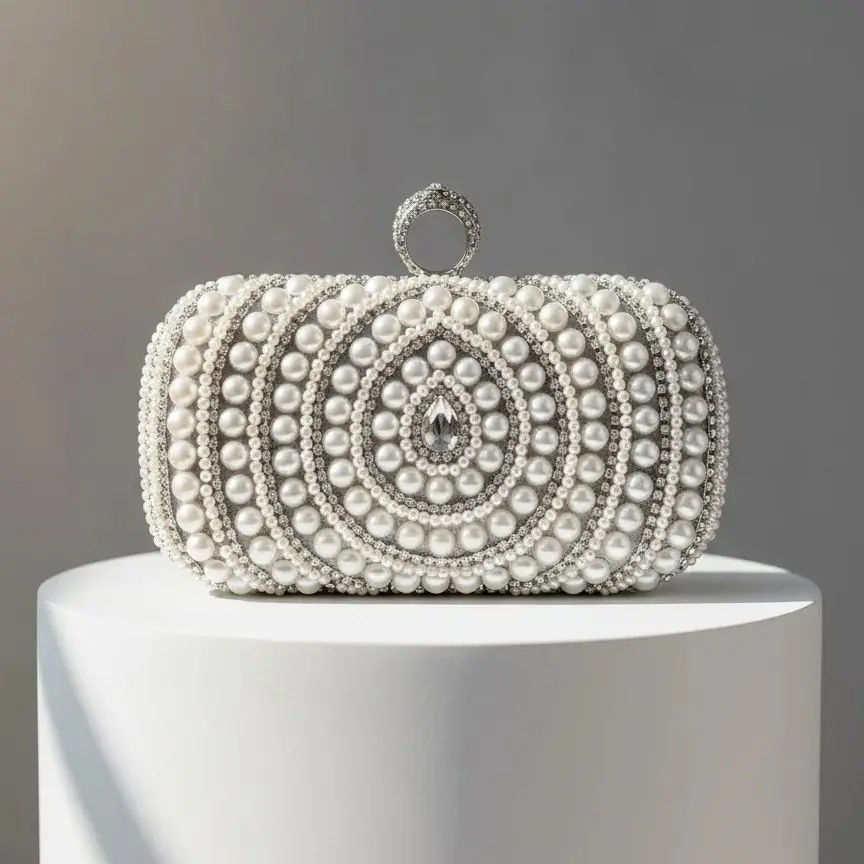 Beading Wedding Clutch Evening Bags Rhinestones Pearl Handbags With Chain Shoulder Metal Party Purse Diamonds Holder
Beading Wedding Clutch Evening Bags Rhinestones Pearl Handbags With Chain Shoulder Metal Party Purse Diamonds Holder