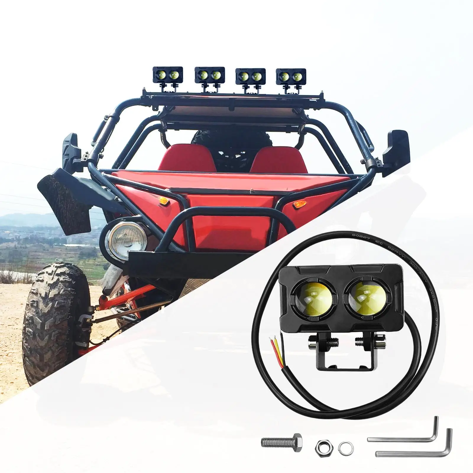 External Car Lights, Double Lamp Beads ,LED Waterproof Lights, IP65 Universal DC12-85V for Vehicle SUV Motorcycle Car
External Car Lights, Double Lamp Beads ,LED Waterproof Lights, IP65 Universal DC12-85V for Vehicle SUV Motorcycle Car