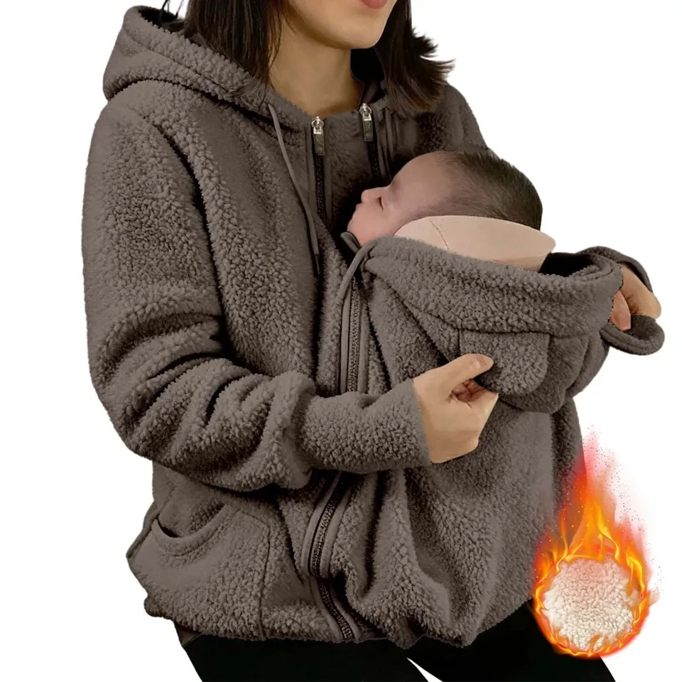Autumn Winter Kangaroo Baby Carrier Hooded Sweatshirt For Women Fleece 2 In 1 Babywearing Zip Up Kangaroo Hoodies Coat
Autumn Winter Kangaroo Baby Carrier Hooded Sweatshirt For Women Fleece 2 In 1 Babywearing Zip Up Kangaroo Hoodies Coat