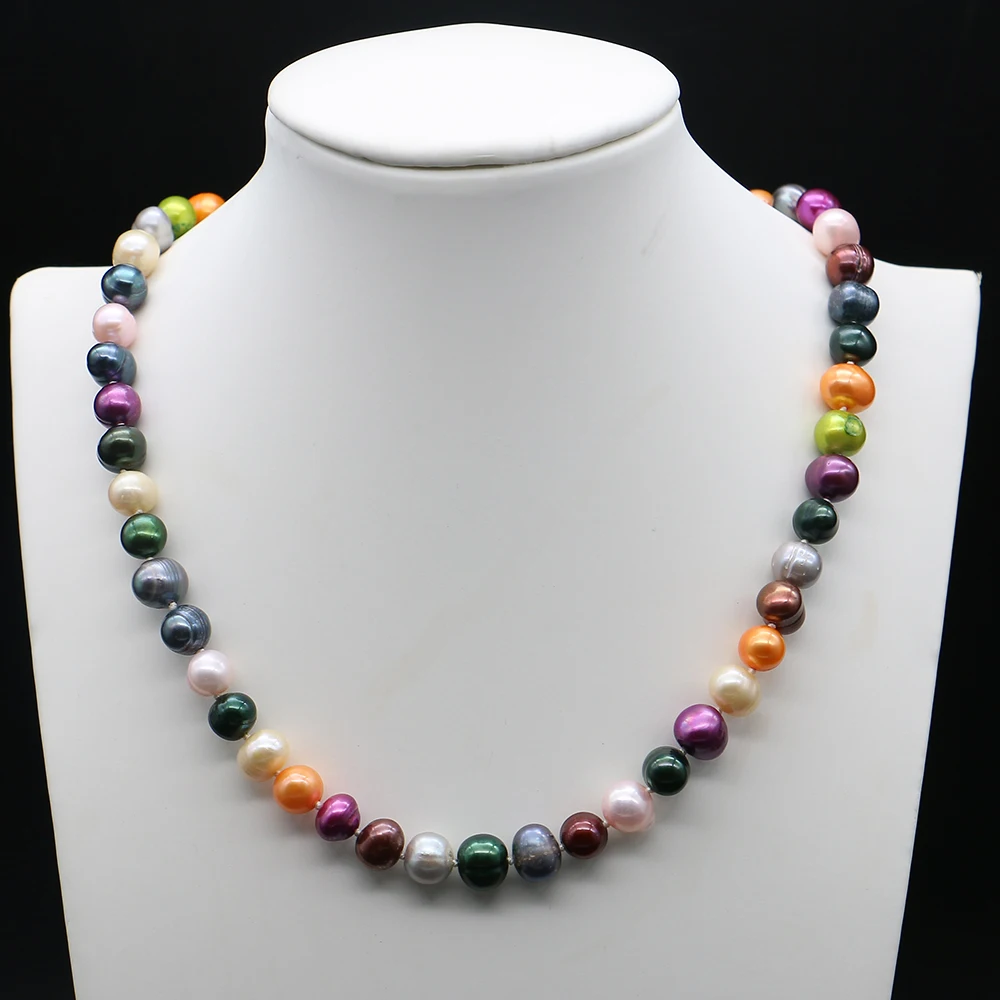 Natural Freshwater Pearl Chain Necklace Colorful Threaded Pearl With Heart-shaped Lobster Knuckle Design Necklace Jewelry
Natural Freshwater Pearl Chain Necklace Colorful Threaded Pearl With Heart-shaped Lobster Knuckle Design Necklace Jewelry