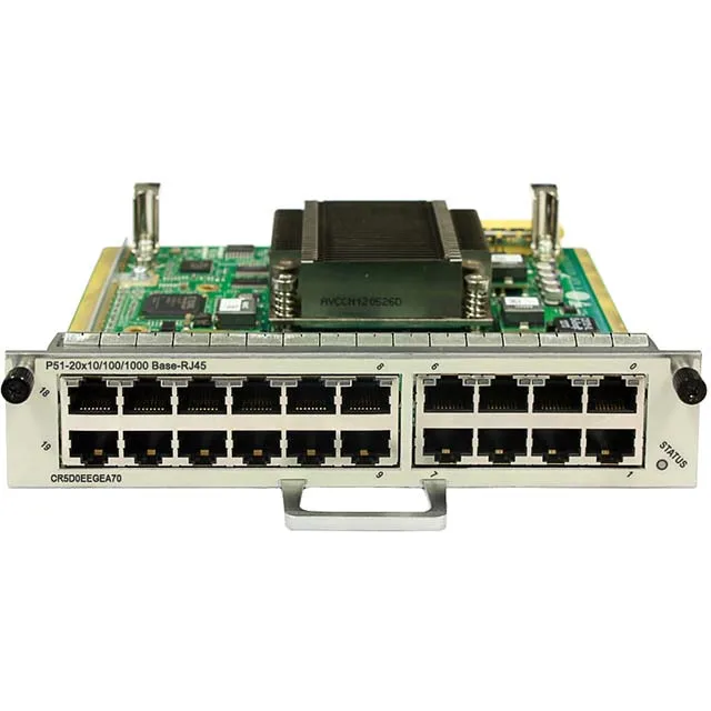 Enterprise Router Ne40e CR5D0EEGEA70 03030QKN 20-Port 10/100/1000Base-RJ45 Flexible Card A(P51-A)
Enterprise Router Ne40e CR5D0EEGEA70 03030QKN 20-Port 10/100/1000Base-RJ45 Flexible Card A(P51-A)
