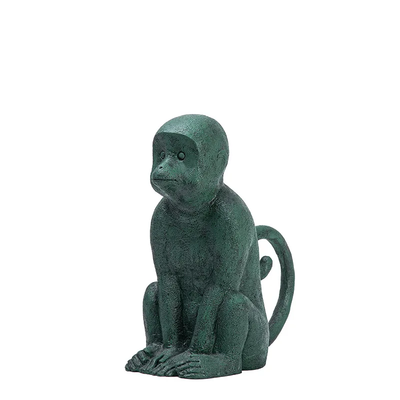 Creative sitting green monkey, animal resin handicraft ornament, model house entrance ornament
Creative sitting green monkey, animal resin handicraft ornament, model house entrance ornament