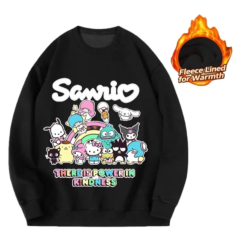 Топ с длинными рукавами и круглым вырезом с принтом серии Sanrio, милая и теплая футболка с длинными рукавами и круглым вырезом на флисовой подкладке, 100% хлопок
Топ с длинными рукавами и круглым вырезом с принтом серии Sanrio, милая и теплая футболка с длинными рукавами и круглым вырезом на флисовой подкладке, 100% хлопок
