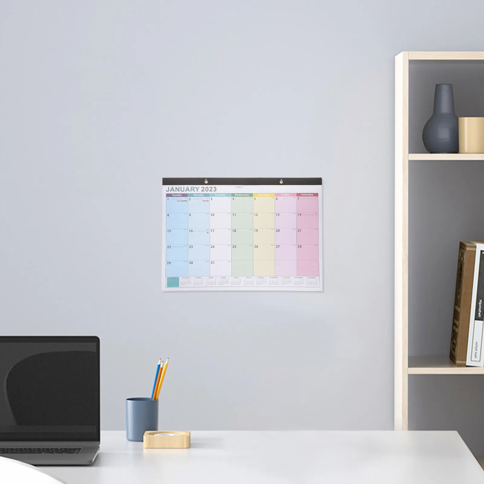 Premium Thick Paper Monthly Wall Calendar 2023-2024 European Style Hanging Calendar for Office Home Decoration Planning
Premium Thick Paper Monthly Wall Calendar 2023-2024 European Style Hanging Calendar for Office Home Decoration Planning