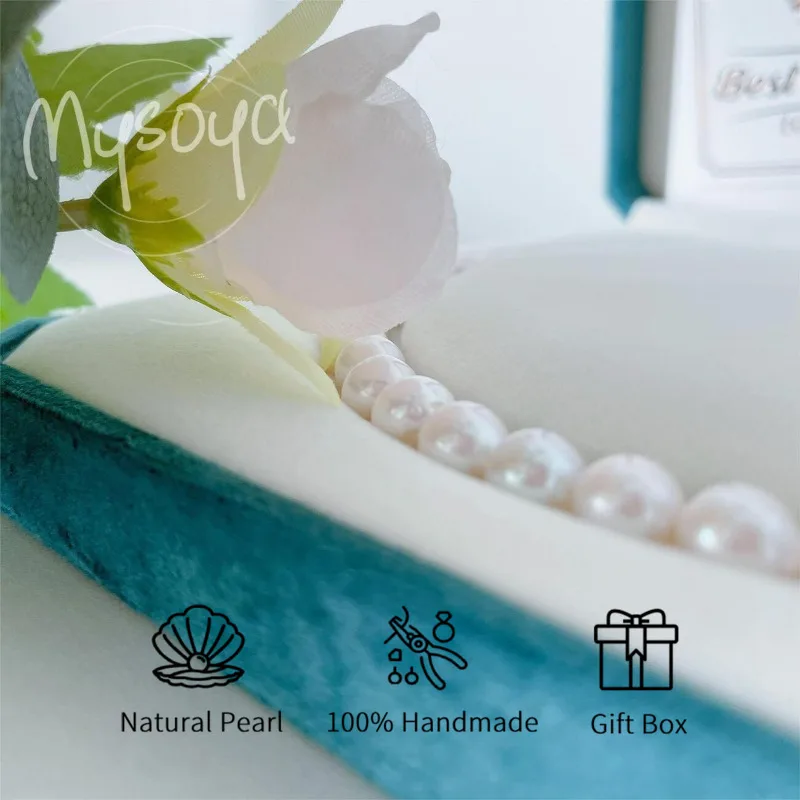 MYSOYA 7-8mm/8-9mm White AK Freshwater Pearl Necklace For Women Men Gift Box Perfect For Wedding Birthday Christmas New Year
MYSOYA 7-8mm/8-9mm White AK Freshwater Pearl Necklace For Women Men Gift Box Perfect For Wedding Birthday Christmas New Year
