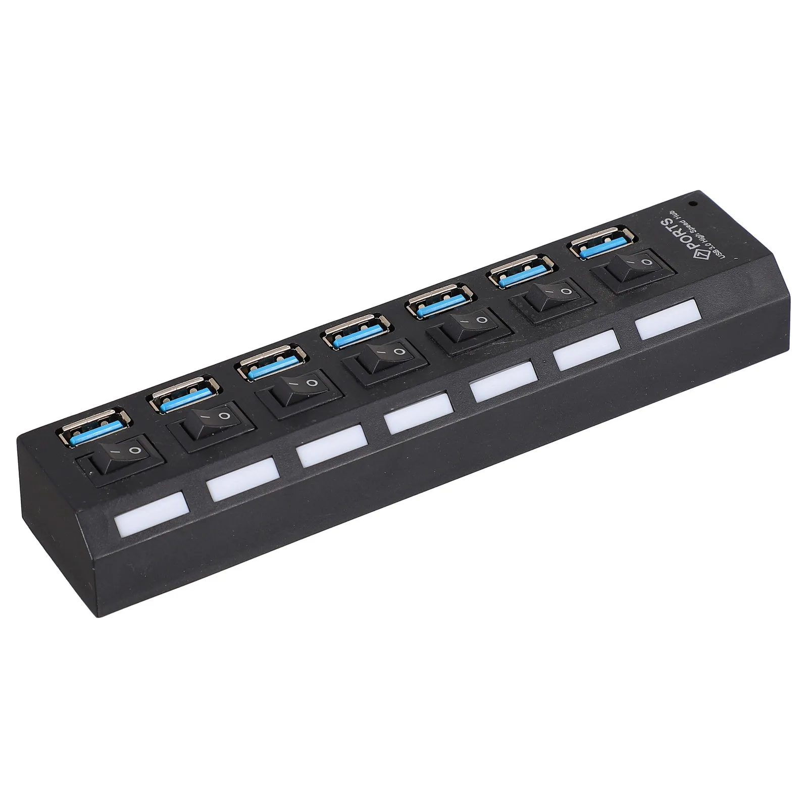 7-Port USB 3.0 Hub Expansion Adapter High-Speed 5Gbps Data Transfer Portable Multi-Port USB Hub for Laptop Desktop Computer