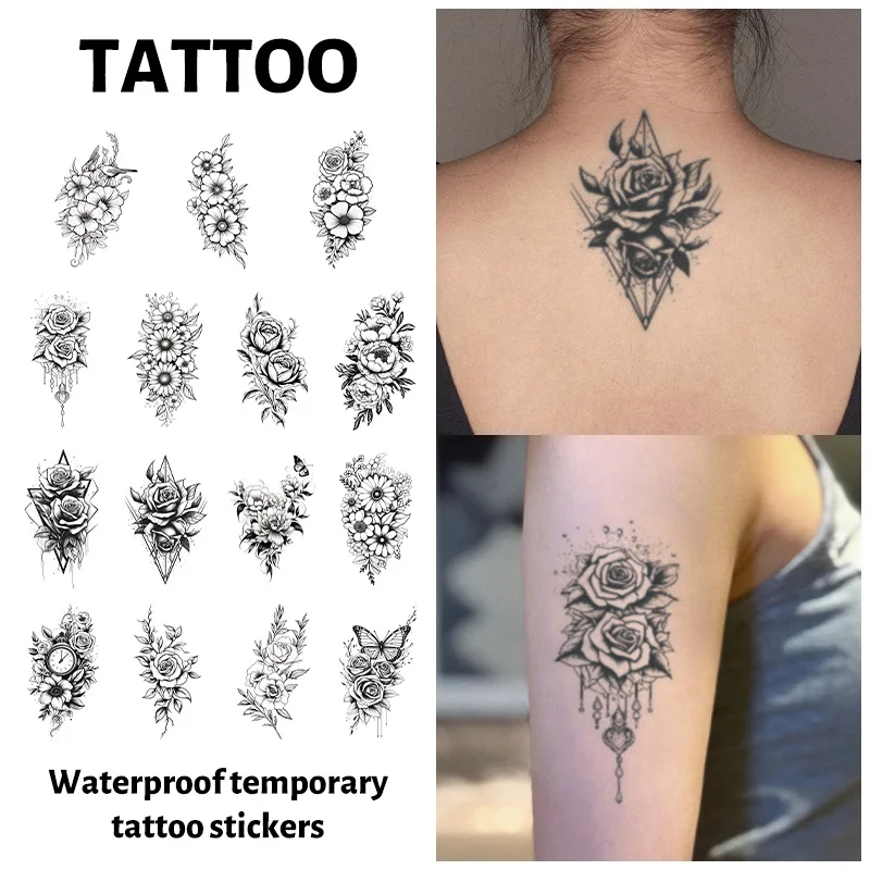 Временная татуировка-наклейка с цветком, долговечная и водонепроницаемая, с изображением листьев, реалистичные фальшивые татуировки для женщин, для руки, ноги, груди.
Временная татуировка-наклейка с цветком, долговечная и водонепроницаемая, с изображением листьев, реалистичные фальшивые татуировки для женщин, для руки, ноги, груди.