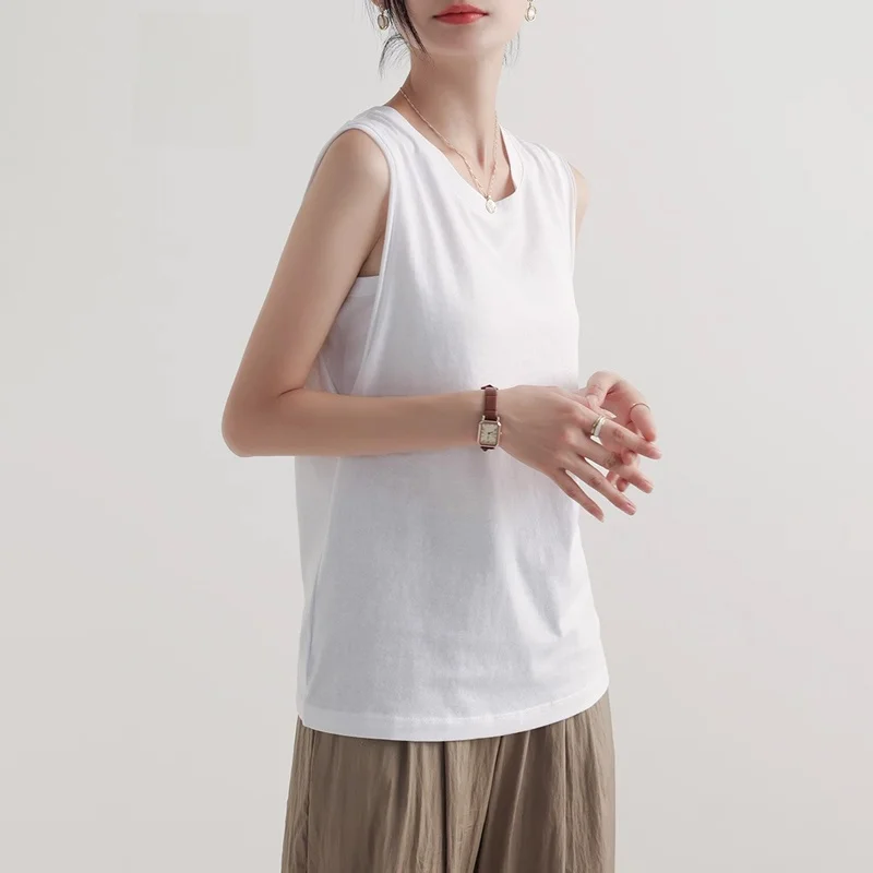 Black Sports Yoga Loose Fit Sleeveless round Neck T-Shirt Women's Summer New Style Underarm Coverage Vest Casual Cotton Blend
Black Sports Yoga Loose Fit Sleeveless round Neck T-Shirt Women's Summer New Style Underarm Coverage Vest Casual Cotton Blend