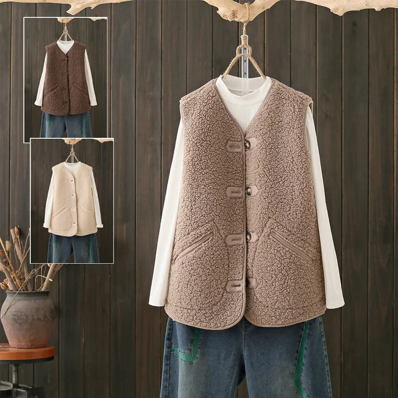 Autumn Winter Large Size 200 Pounds Lamb Fur Vest Jacket Leather Fur Integrated Loose Outerwear Sleeveless Vest Thickened
Autumn Winter Large Size 200 Pounds Lamb Fur Vest Jacket Leather Fur Integrated Loose Outerwear Sleeveless Vest Thickened