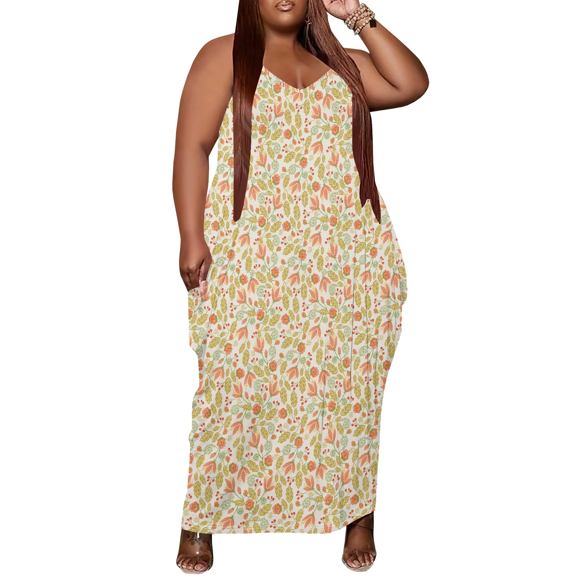 Women's Plus Size Dress Floral Print Loose Strap Maxi Dress with Pocket Elegant Country XL-6XL
Women's Plus Size Dress Floral Print Loose Strap Maxi Dress with Pocket Elegant Country XL-6XL
