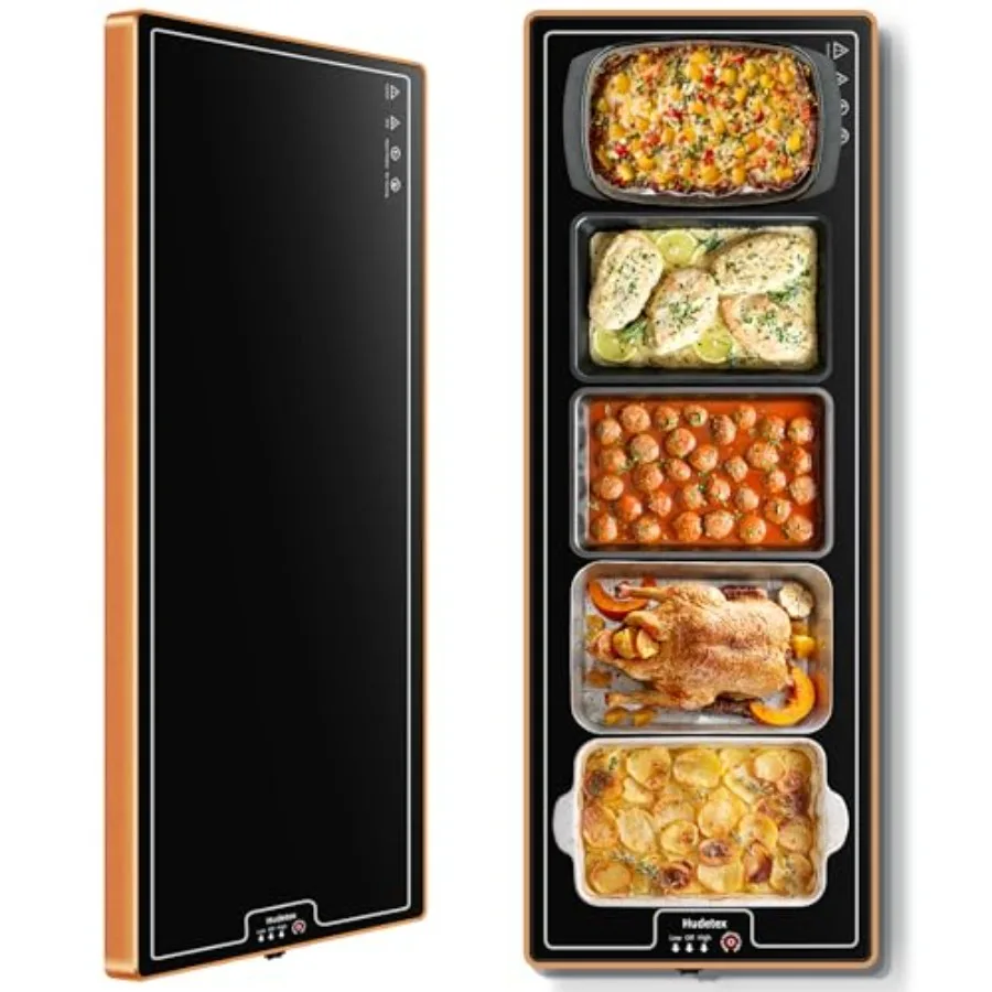 Warming Mat for Food Extra Long 40"x12" Electric Warming Trays for Buffets Party and Daily Use with Golden Edges Temperature Ad
Warming Mat for Food Extra Long 40"x12" Electric Warming Trays for Buffets Party and Daily Use with Golden Edges Temperature Ad