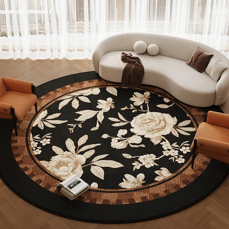 Medieval Round Living Room Carpet Floral Art Decoration Carpets Checkerboard Retro Coffee Table Rug Easy To Care Bedroom Rugs 카펫
Medieval Round Living Room Carpet Floral Art Decoration Carpets Checkerboard Retro Coffee Table Rug Easy To Care Bedroom Rugs 카펫