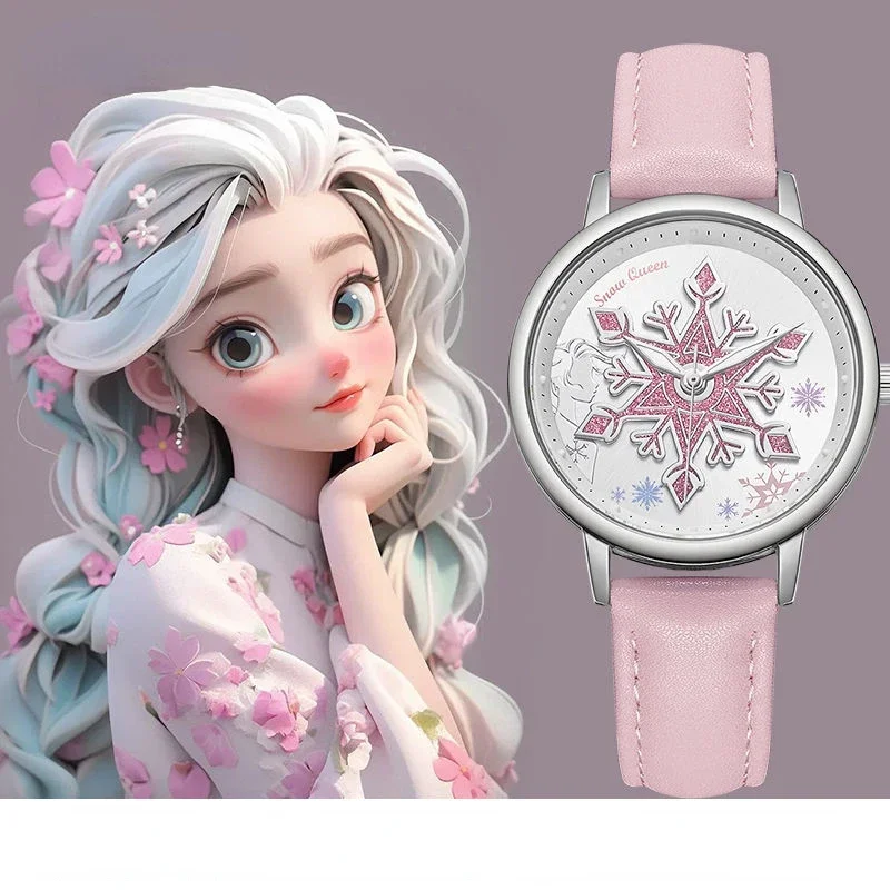Disney Co-branded Watch Rotating Dial Frozen Snowflake Turning Girls Quartz Watches
Disney Co-branded Watch Rotating Dial Frozen Snowflake Turning Girls Quartz Watches