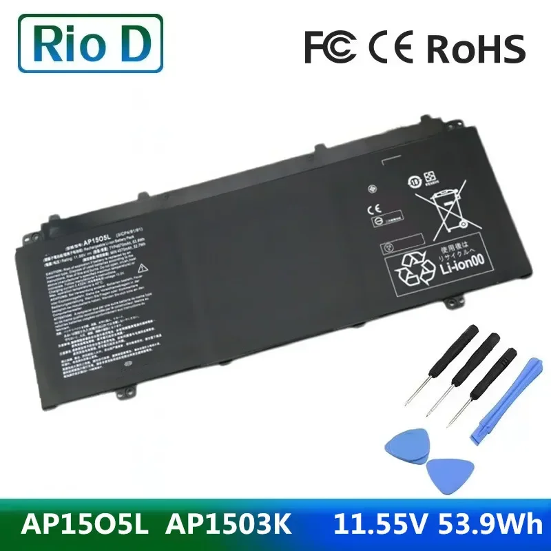 AP1505L AP15O5L AP1503K 11.55V 53.9Wh Laptop Battery for Acer Aspire S 13 S5-371 S5-371-52JR S5-371-7278 767P CB5-312T CB5-312T
AP1505L AP15O5L AP1503K 11.55V 53.9Wh Laptop Battery for Acer Aspire S 13 S5-371 S5-371-52JR S5-371-7278 767P CB5-312T CB5-312T