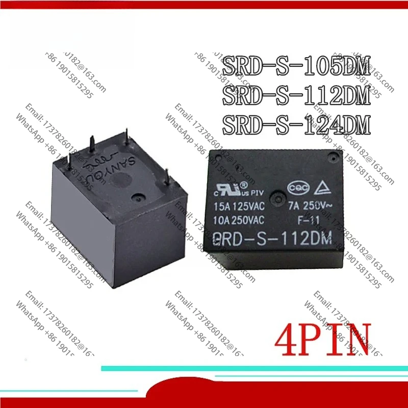 10PCS/LOT 100%Original New Relay SRD-S-105DM 5VDC SRD-S-112DM 12VDC SRD-S-124DM 24VDC SRD S 112DM 5V 12V 24V 5PIN 7A
10PCS/LOT 100%Original New Relay SRD-S-105DM 5VDC SRD-S-112DM 12VDC SRD-S-124DM 24VDC SRD S 112DM 5V 12V 24V 5PIN 7A