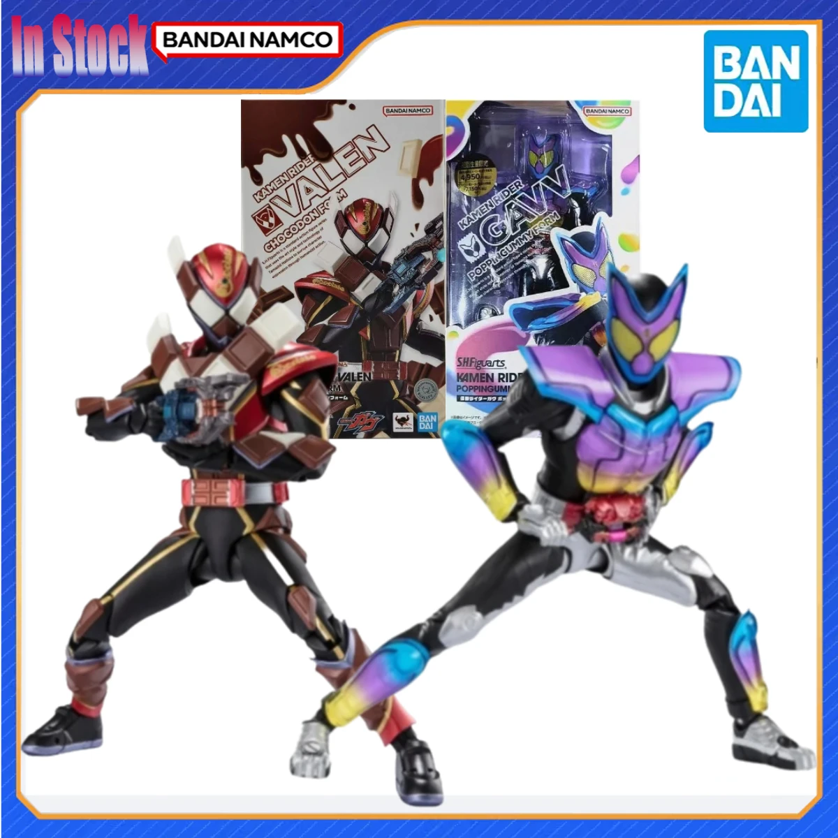Оригинальная аниме Bandai KAMEN RIDER S.H.Figuarts GAVV POPPINGUMMY FORM & VALEN CHOCODON FORM, наборы моделей экшн-фигурок, подарок
Оригинальная аниме Bandai KAMEN RIDER S.H.Figuarts GAVV POPPINGUMMY FORM & VALEN CHOCODON FORM, наборы моделей экшн-фигурок, подарок