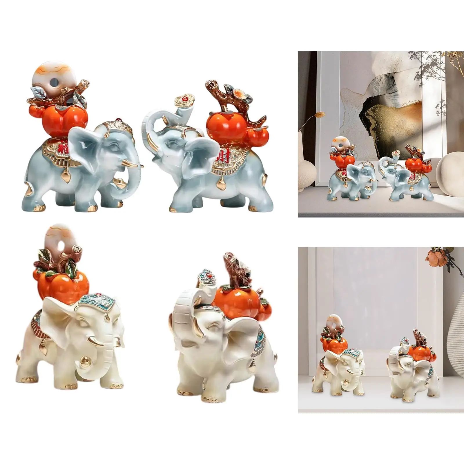 2 Pieces Lucky Elephant Statues Housewarming Gift Modern Fengshui Decorations for Farmhouse Study Room Festival Office Bookshelf
2 Pieces Lucky Elephant Statues Housewarming Gift Modern Fengshui Decorations for Farmhouse Study Room Festival Office Bookshelf