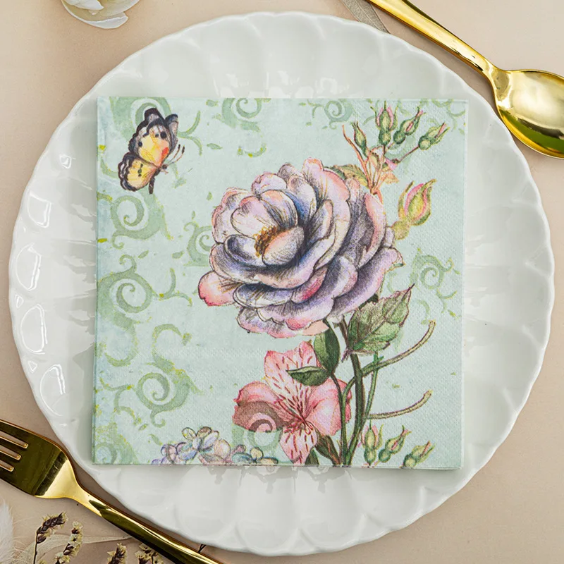 20PCS Table Paper Napkins Elegant Tissue Vintage Towel Flower Butterfly Stamp Birthday Wedding Party Home Decoration
20PCS Table Paper Napkins Elegant Tissue Vintage Towel Flower Butterfly Stamp Birthday Wedding Party Home Decoration
